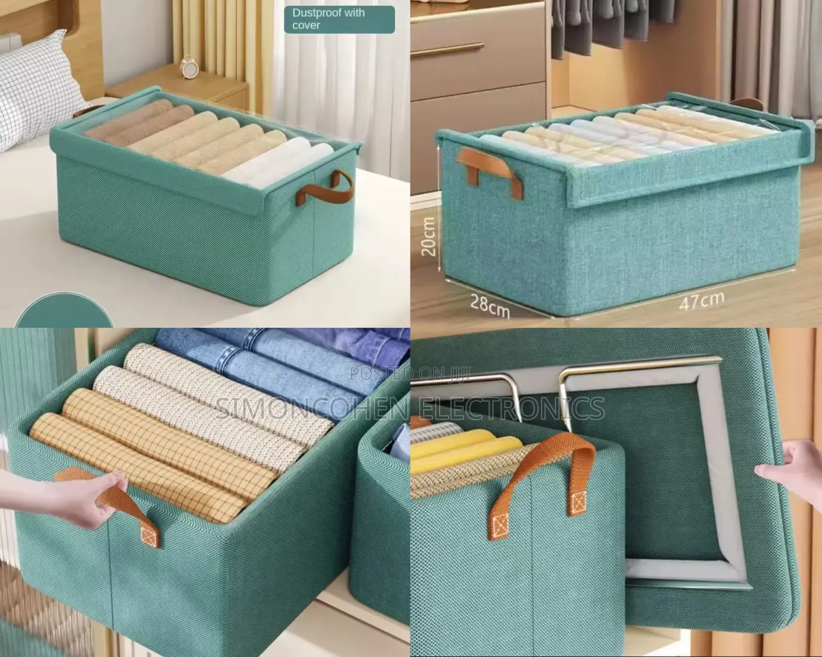 Collapsible Fabric Organizer With a Cover / Storage Basket