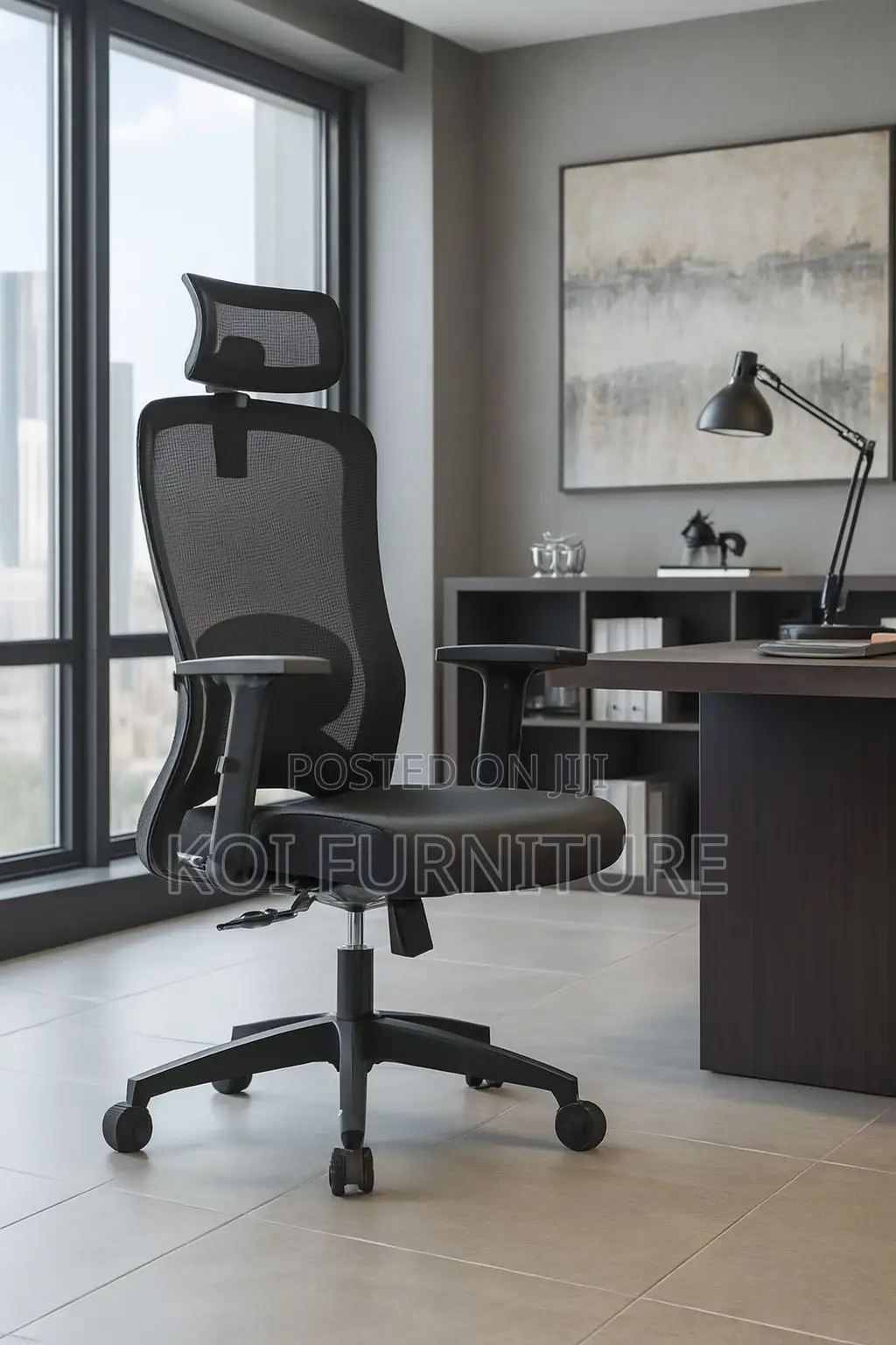 Office Chairs; Orthopedic Mesh Chair With Adjustable Lever
