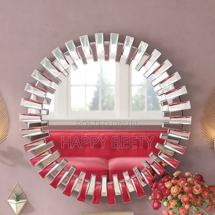 Circular Decorative Sunburst Mirror