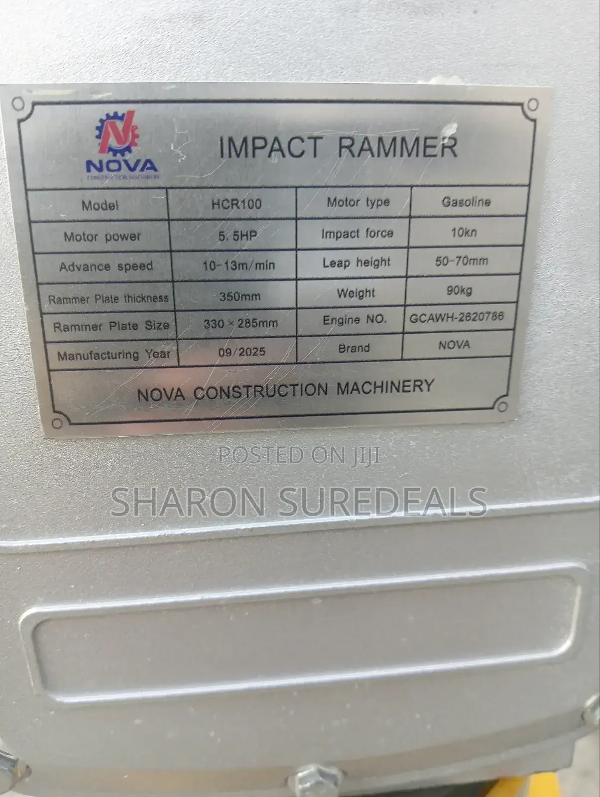 New Model Nova Tamping Rammer Machine
