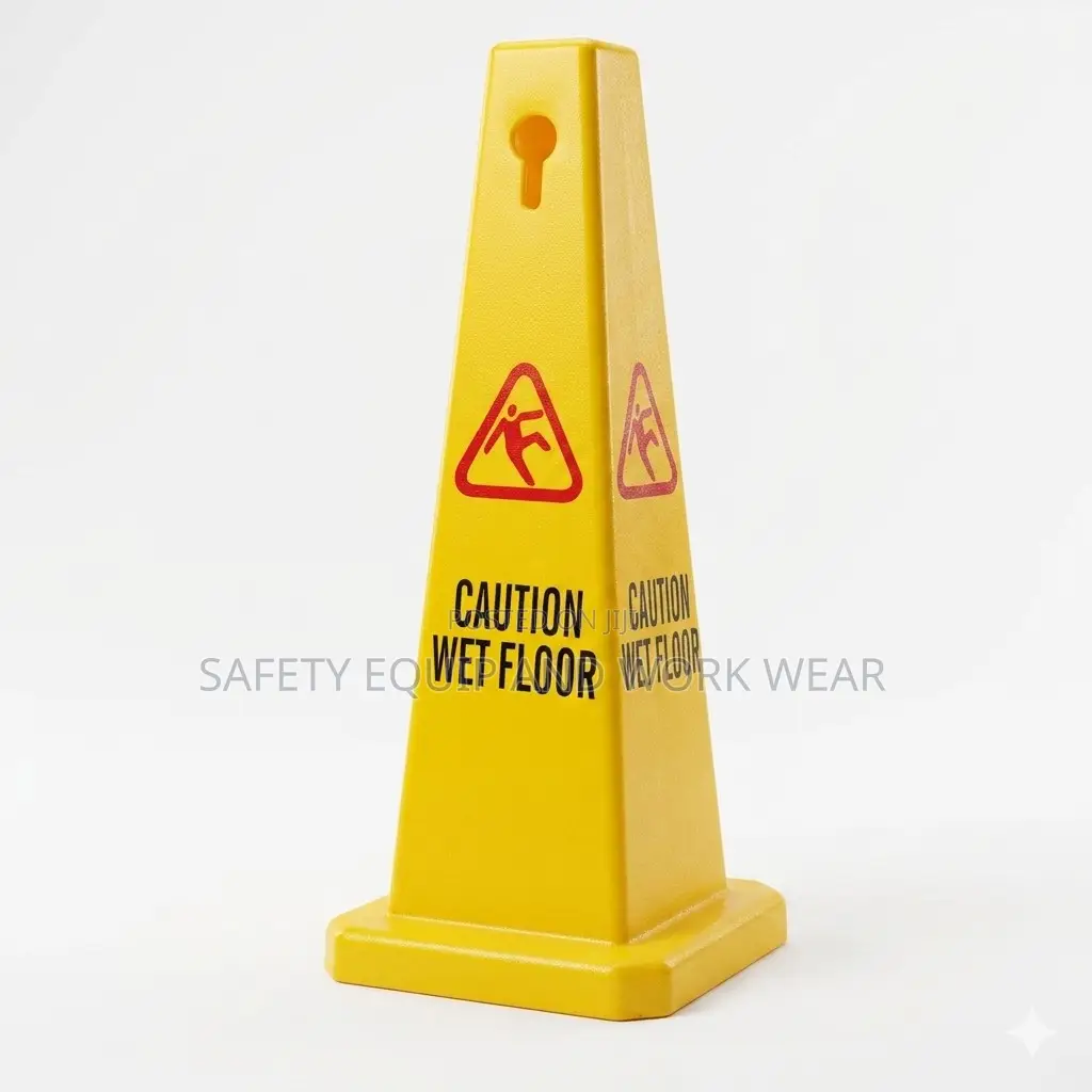 Wet Floor Safety Cone( 4 Sided With A Square Base)