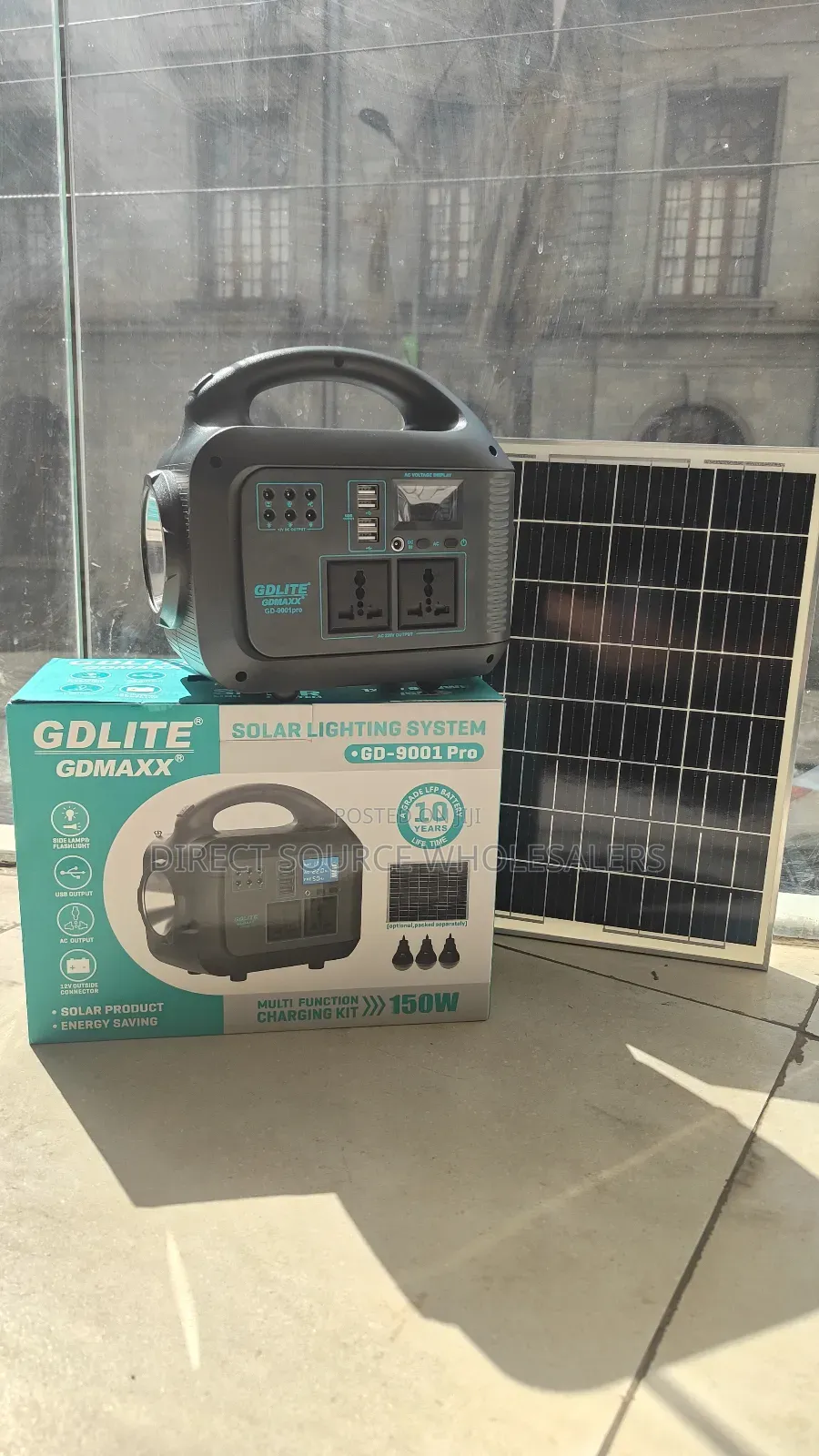 Portable Power Station 150 Watts Power Bank With 30watts Solar Panels