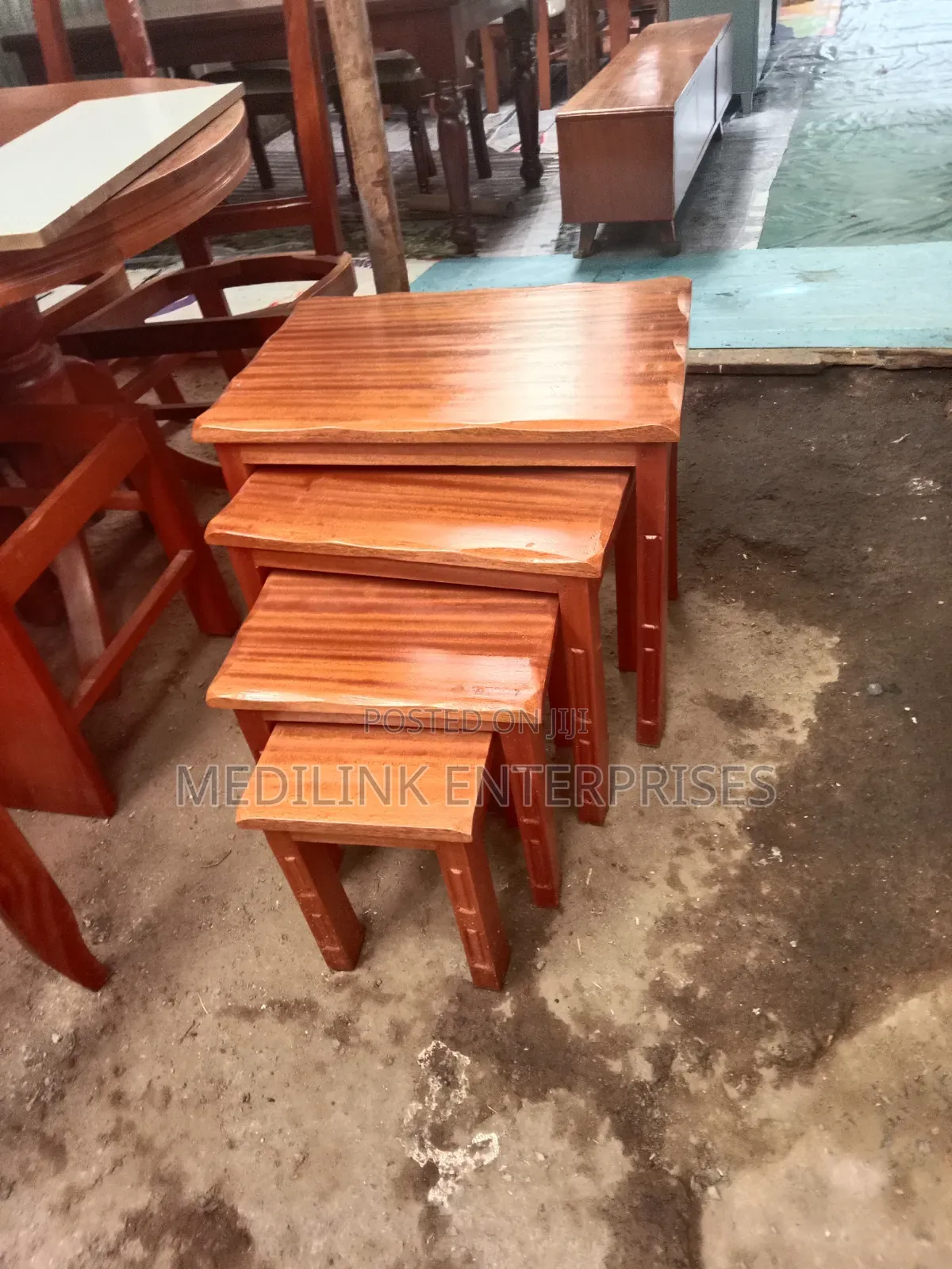 Zuo Mahogany Nestle Stools