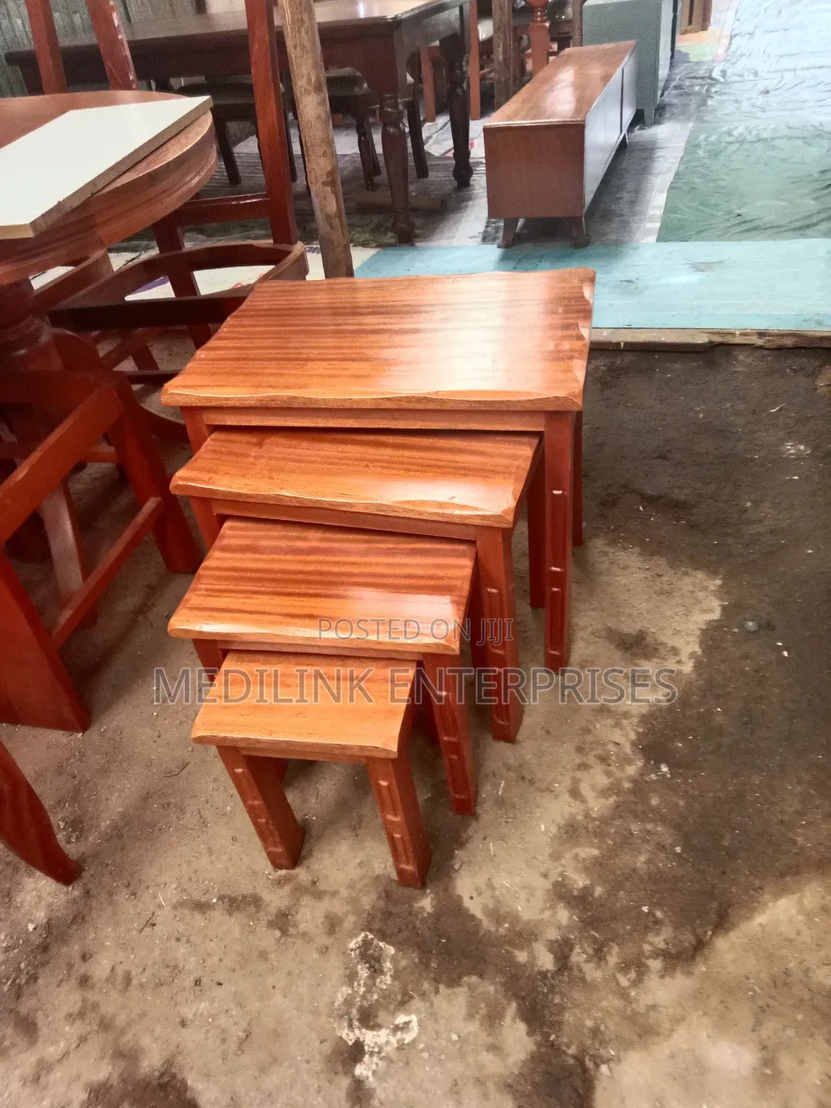 Solid Mahogany Nestle Stools