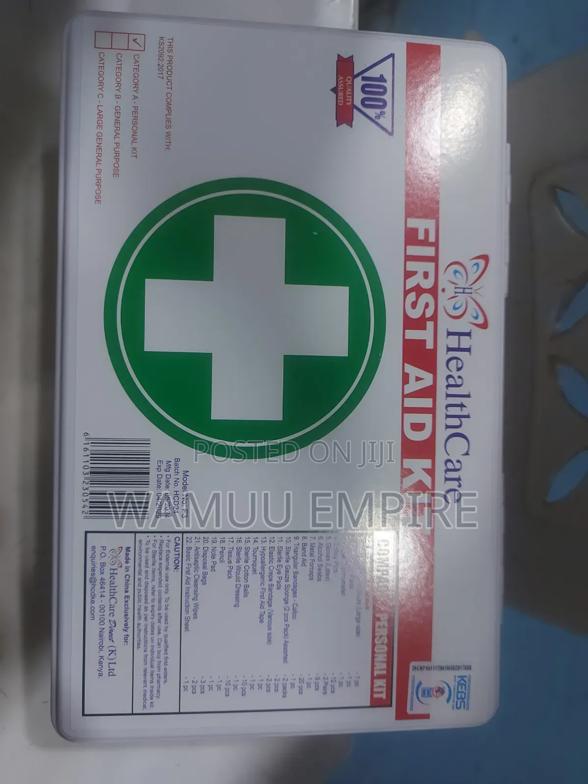 Healthcare First Aid Kit (Model No: F3),