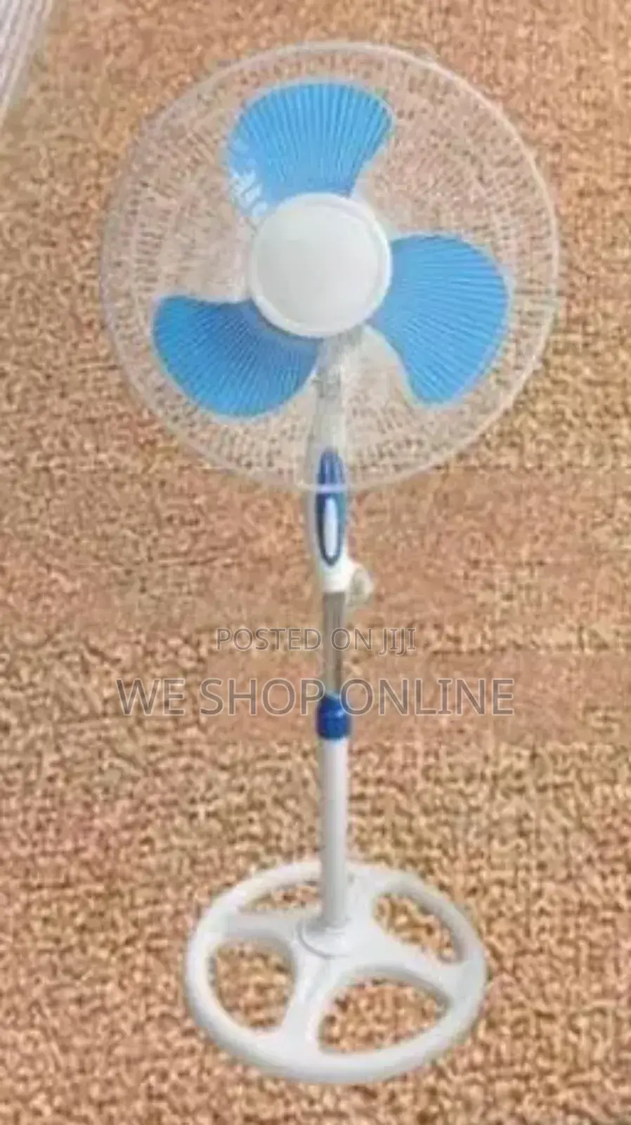 Velton 16" Inches Adjustable Height Free Standing Fan