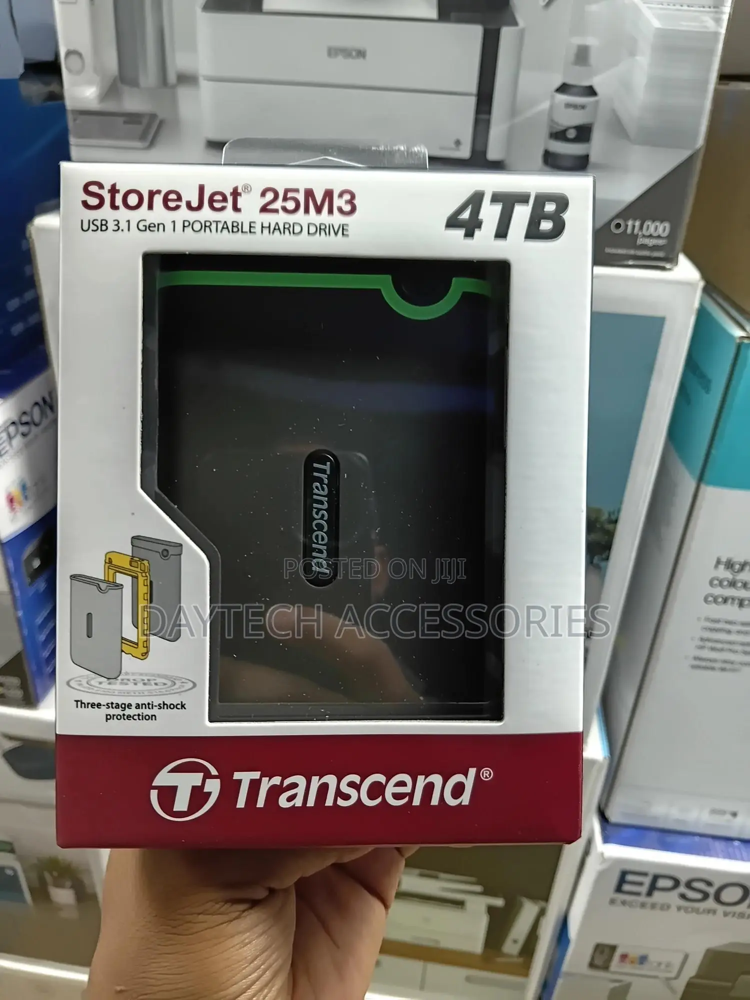 Transcend Storejet 25m3 4tb Portable Hard Drive.