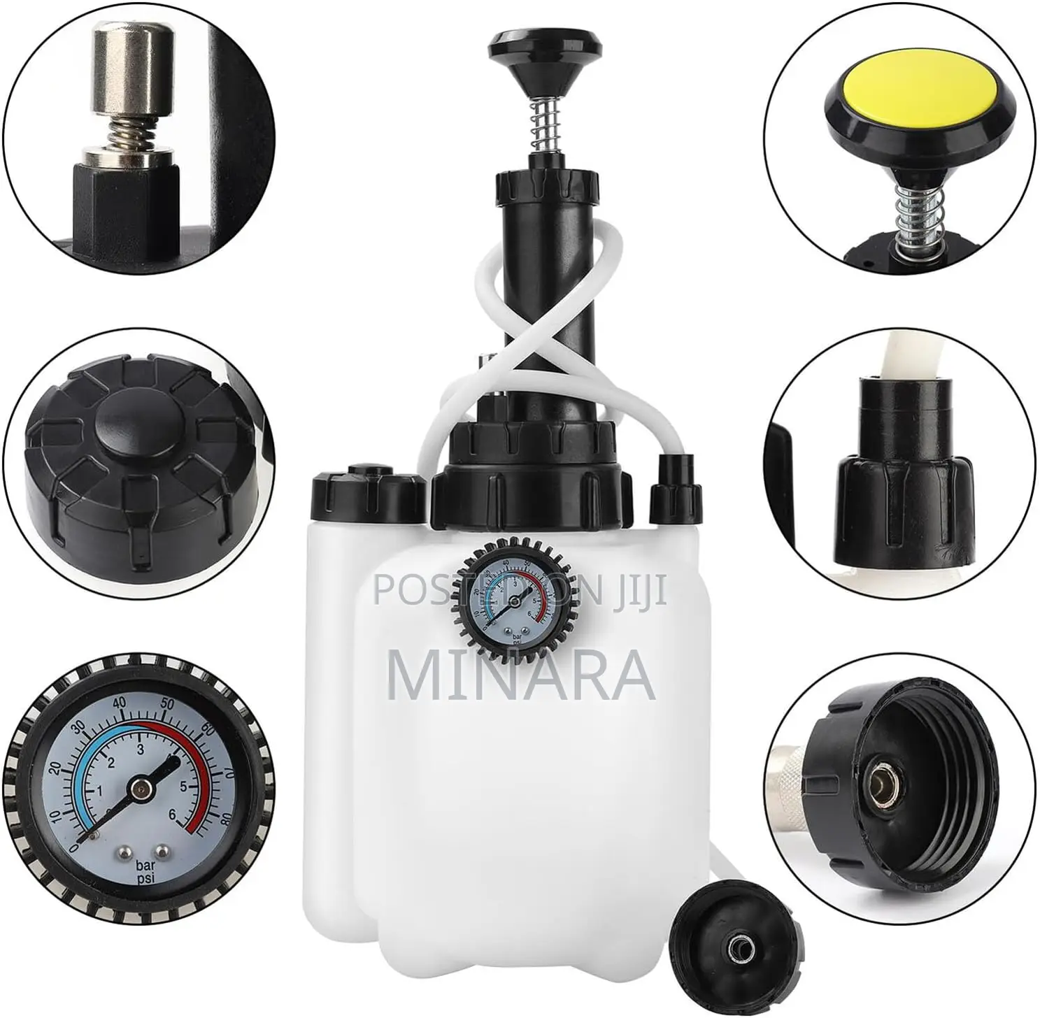 3l Manual Brake Fluid Bleeder Kit With 1l Brake Fluid Extractor
