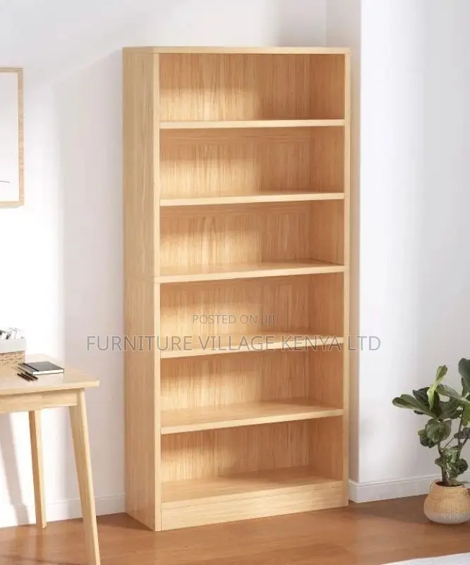 Bookshelf/Case; Wooden 5-Tier Filing Storage Bookcase