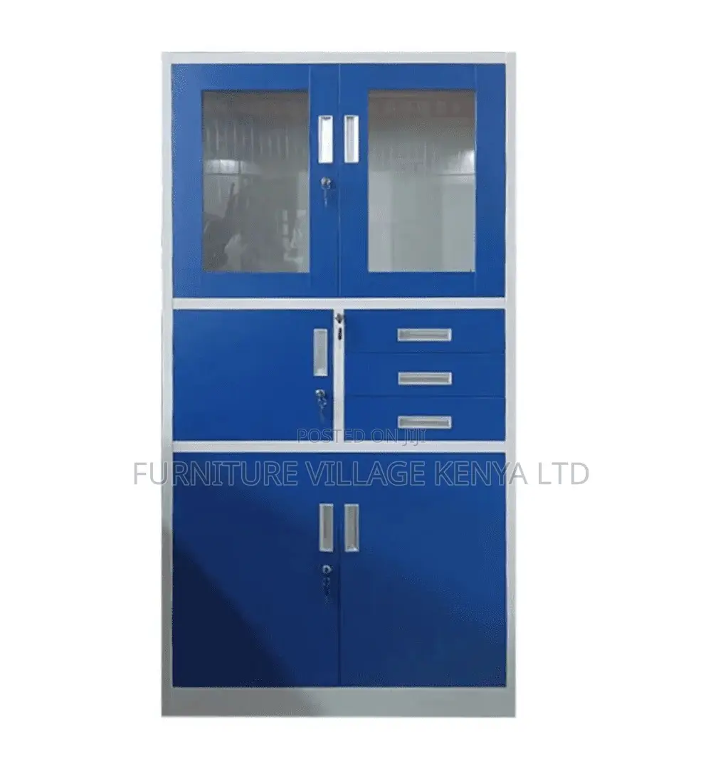 Office Cabinet;Blue Office Storage Cabinet With Security Lock