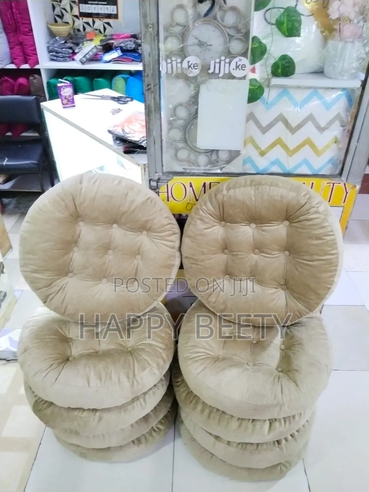 Beautiful Puffy Round Floor Cushions for Bedroom/Living Room Etc
