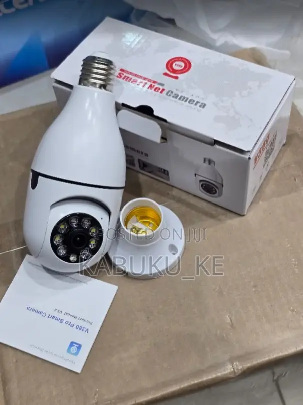 V380 Pro 2.4g Wi-Fi Bulb Camera With Two-Way Audio