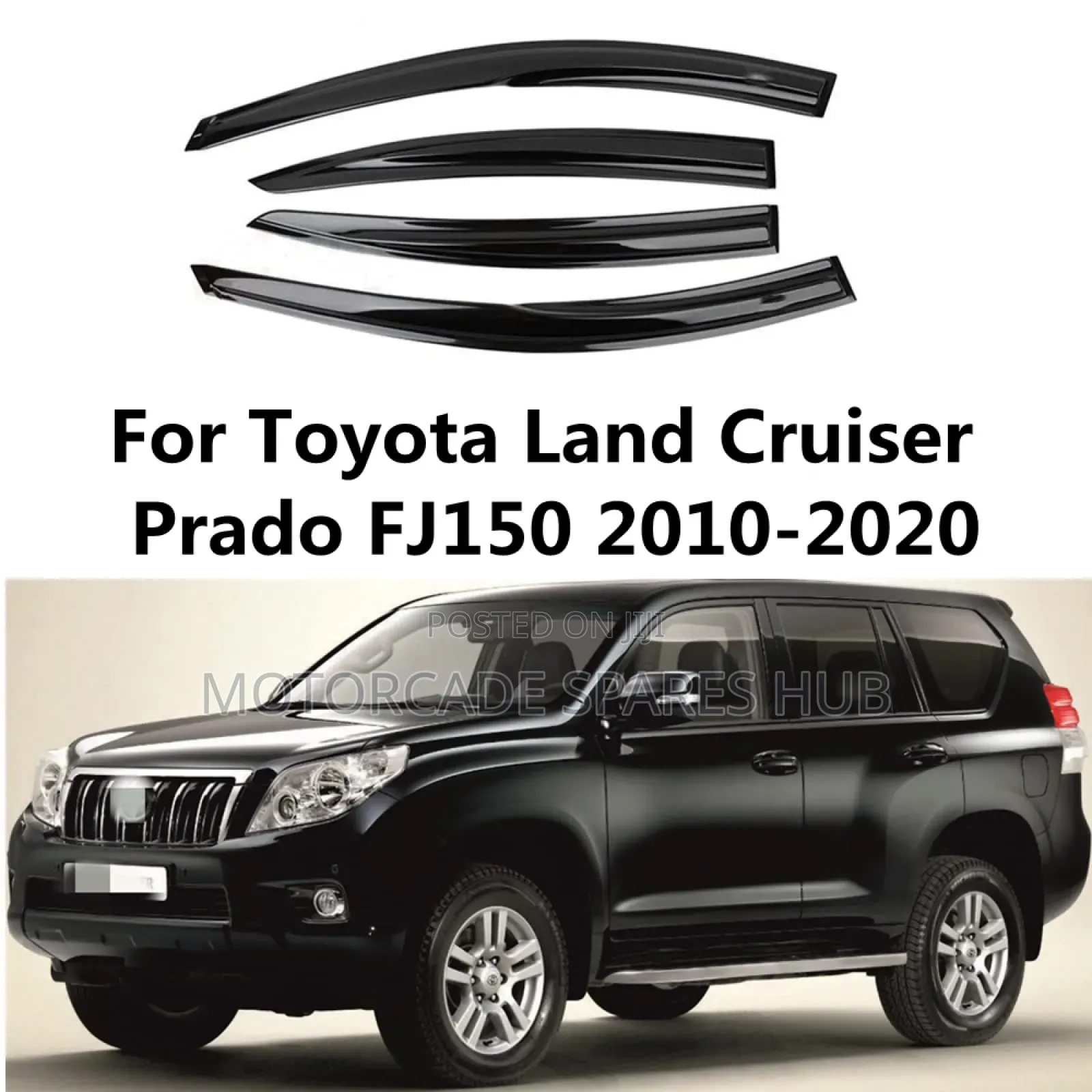 Toyota Land Cruiser Prado Fj 150 2010-2020 Window Visors/Windbreakers