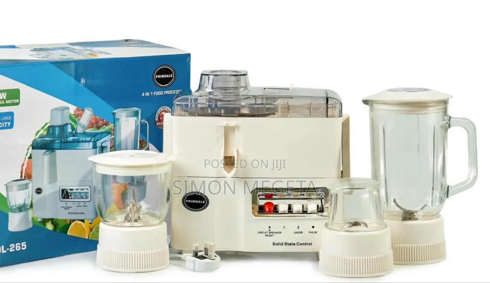 Primdale 4 in 1 Juicer -Blender-Grinder and Mill Food Processor