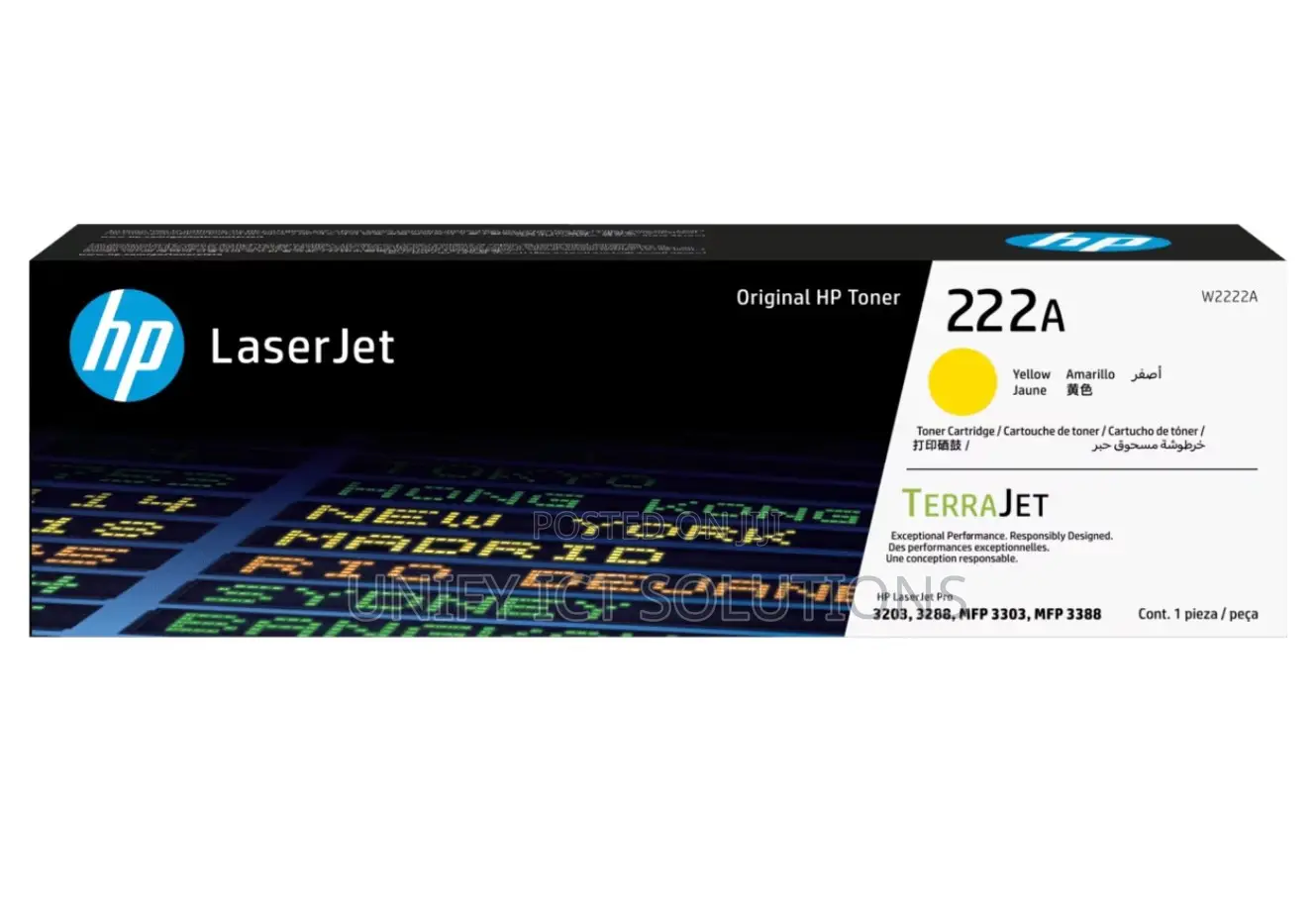 Hp 222a Yellow Original Laserjet Toner Cartridge - W2222a
