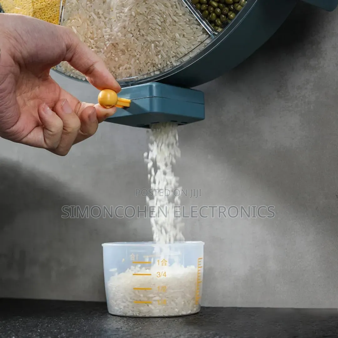 Wall Mounted 6 Grid Rotating Cereal Dispenser