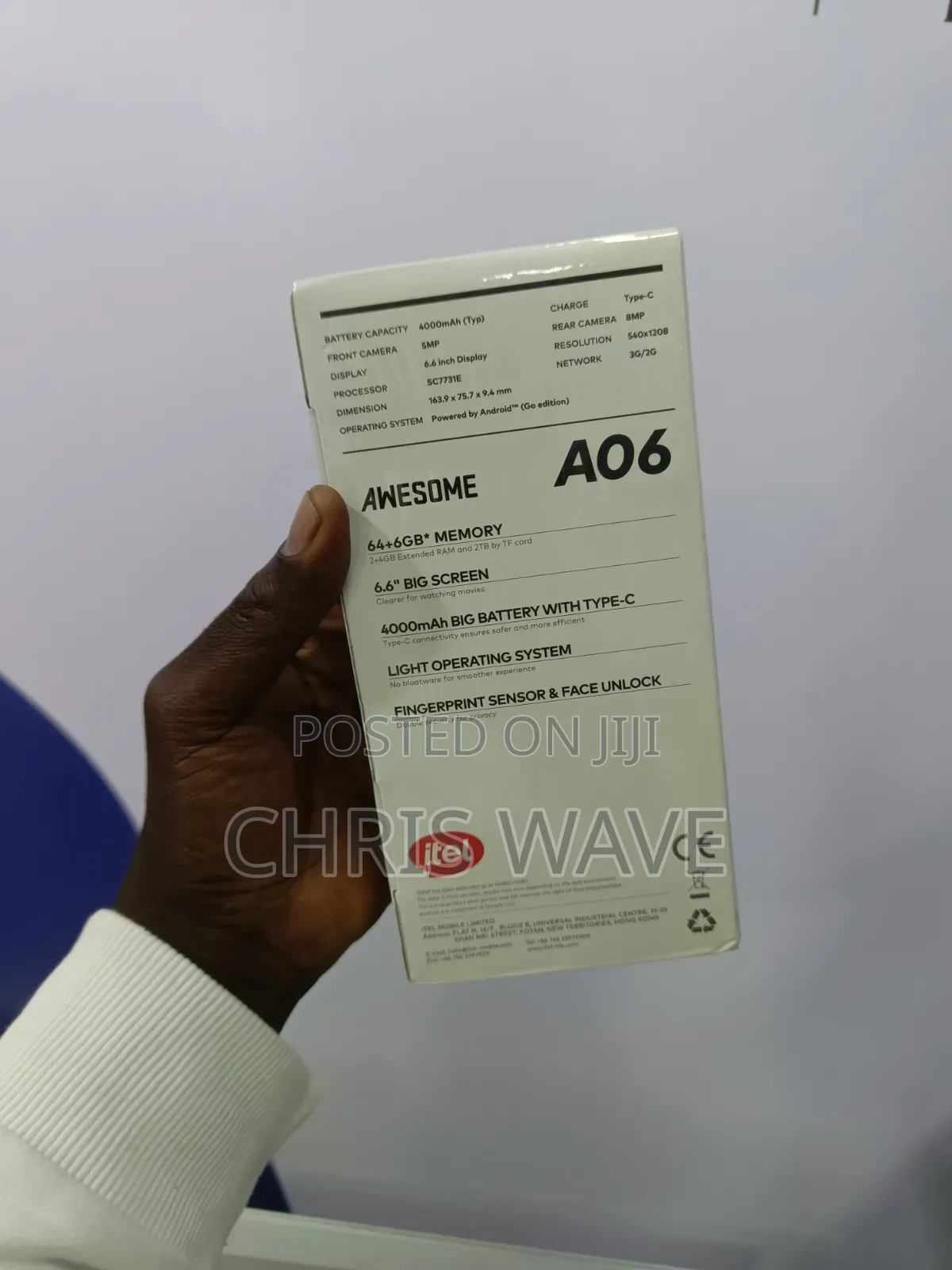 New Itel A06 64 GB Black