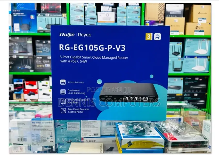 Ruijie Reyee Cloud Managed Poe Router(Rg-eg105g-p-v3)