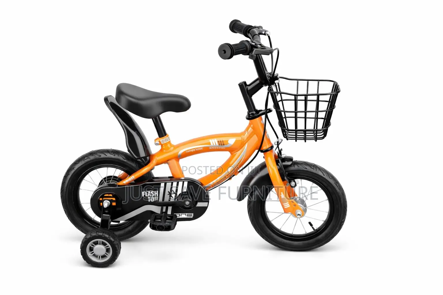 Kids Bicycle With Training Wheels Basket