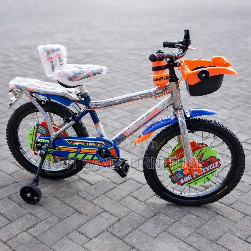 Kids Bicycle Size 20 With Training Wheels Basket – Strong Stylish
