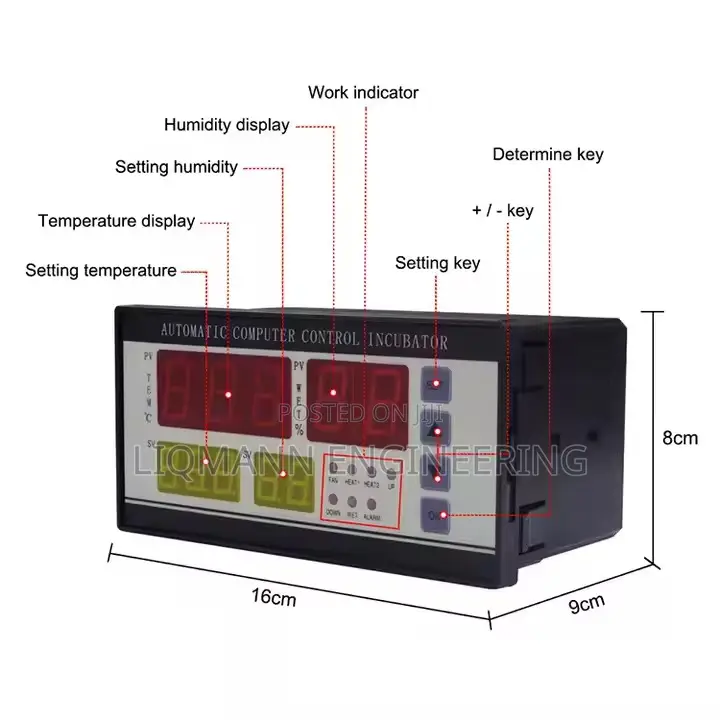 Egg Incubator Controller Thermostat Hygrostat Xm-18