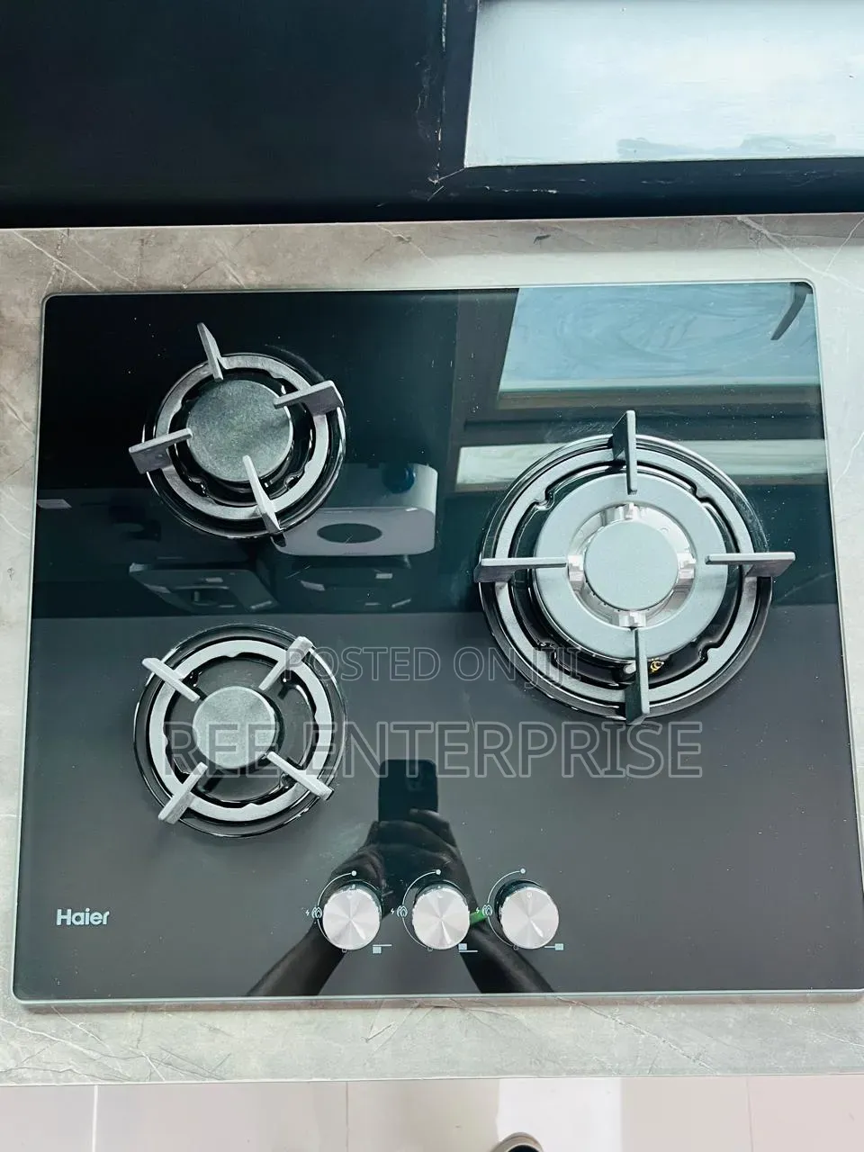 The Haier HCG-S603bb Is a 3-Burner Built-in Gas Cooker