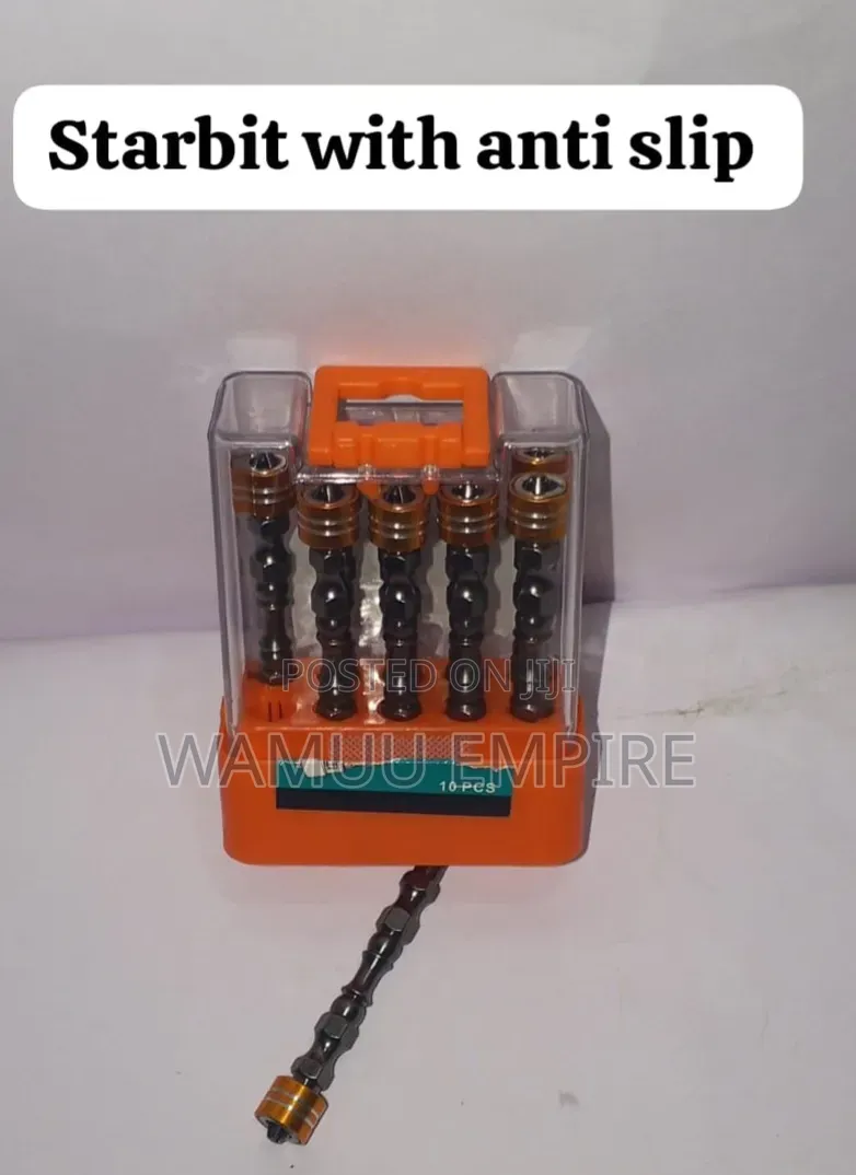 10 Magnetic, Anti-Slip Screwdriver Bits/Starbits".