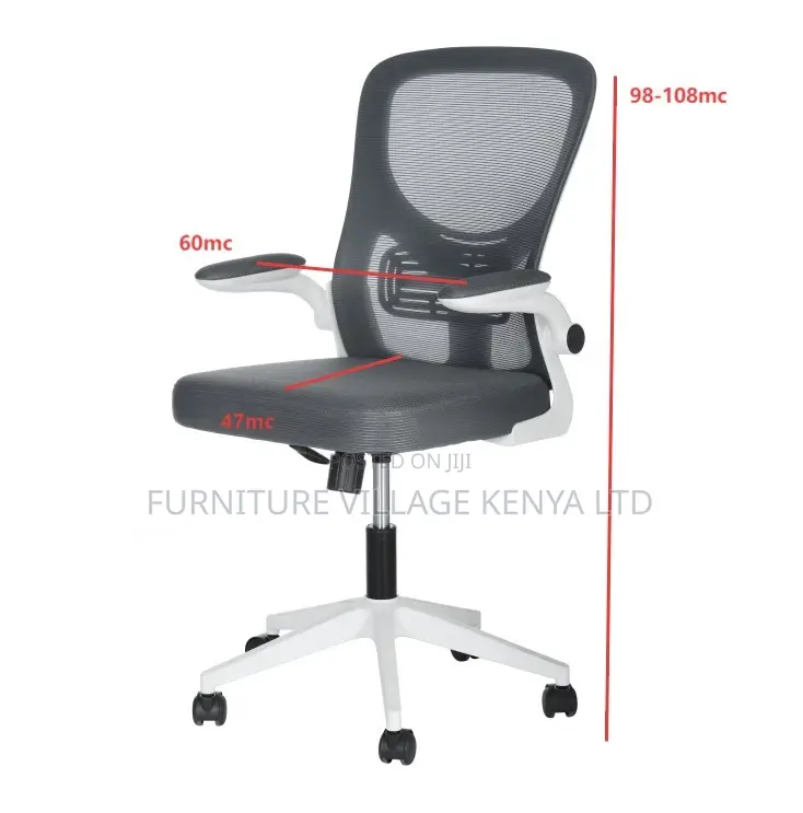 White Mid-Back Mesh Ergonomic Desk Seat