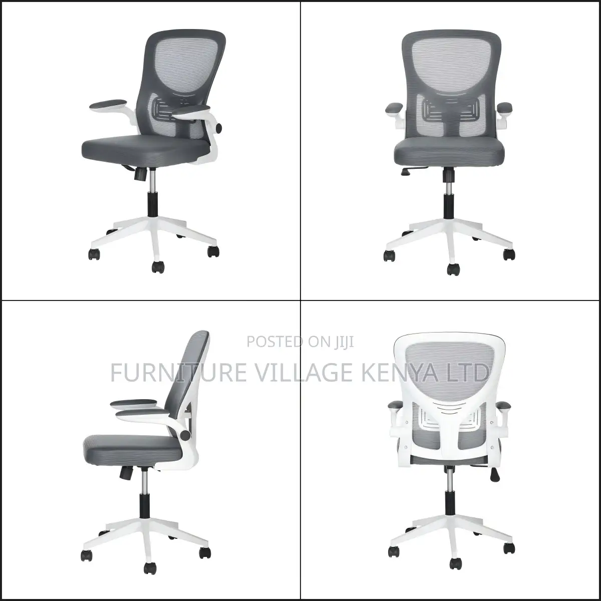 White Mid-Back Mesh Ergonomic Desk Seat