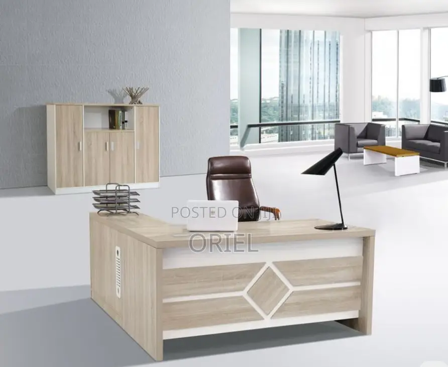 Office Desk : 1600cm Executive L-Shaped Office Desk
