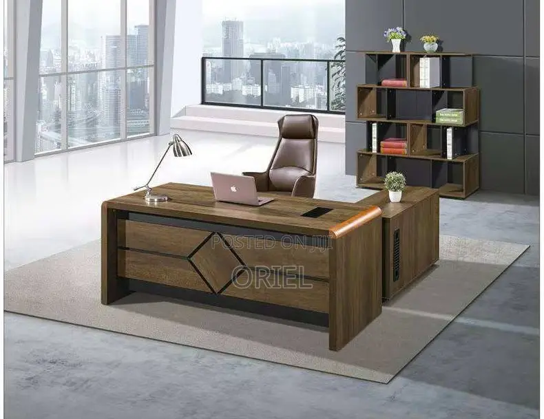 Office Desk : 1600cm Executive L-Shaped Office Desk