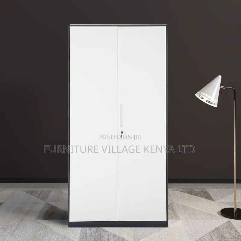 2-Door Gray Metallic Document Storage Cabinet