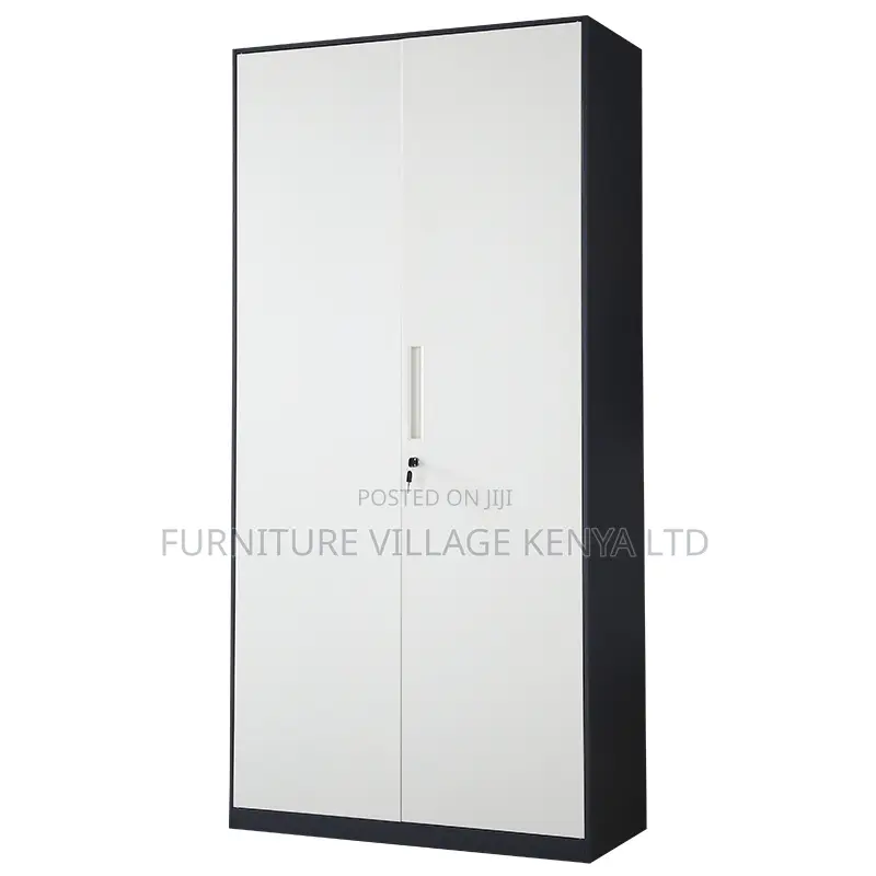 2-Door Gray Metallic Document Storage Cabinet