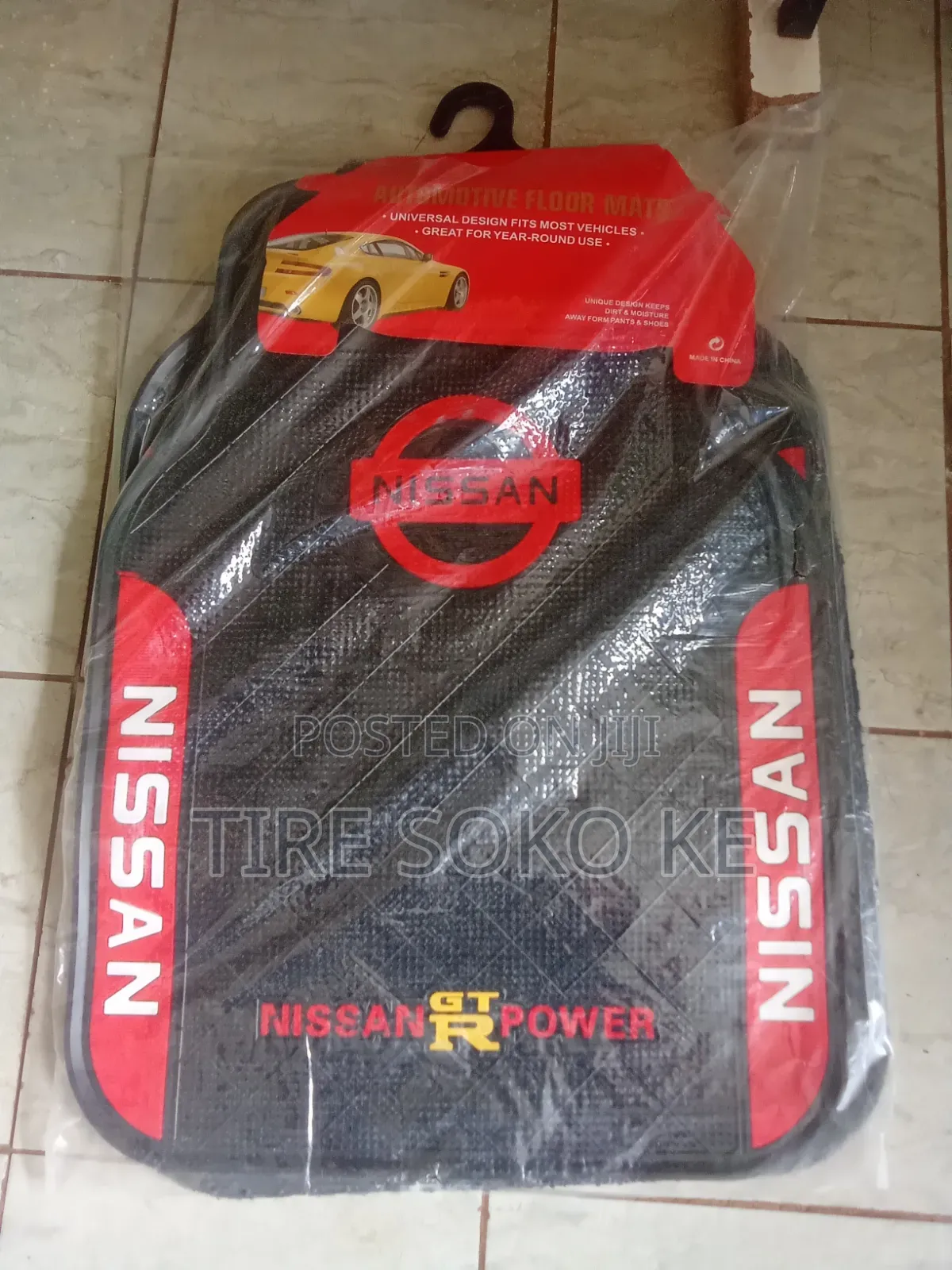 Heavy Duty Nissan Branded Car Floor Mats + Free Steering Cover