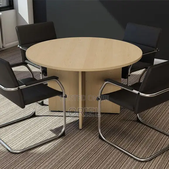 Office Table : Office 4-Seater Round Meeting Table
