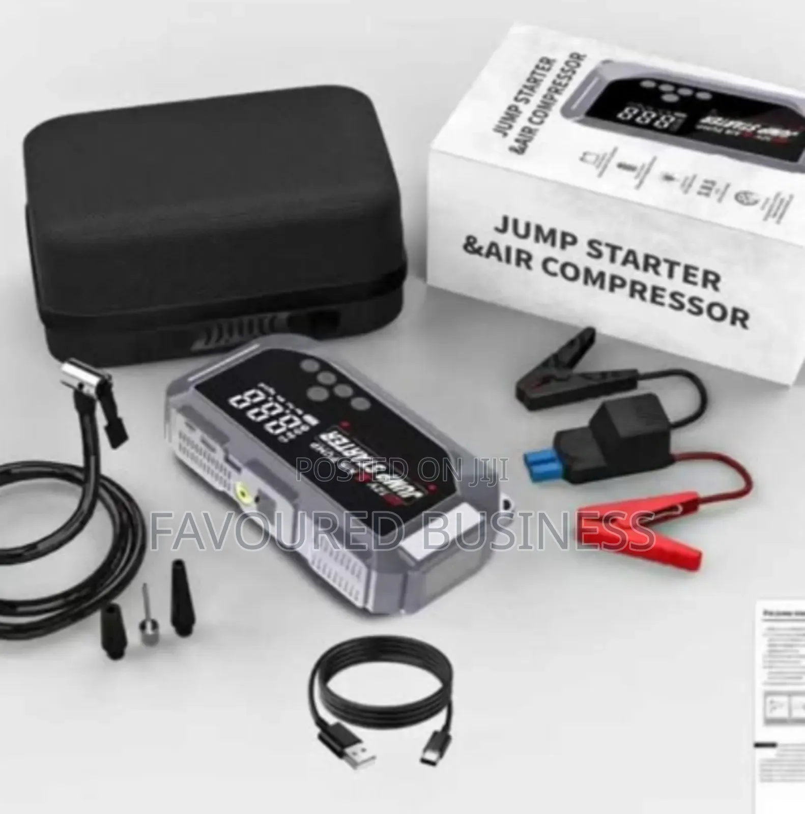 Long Time Warrant Jump Starter With Digital Compressor