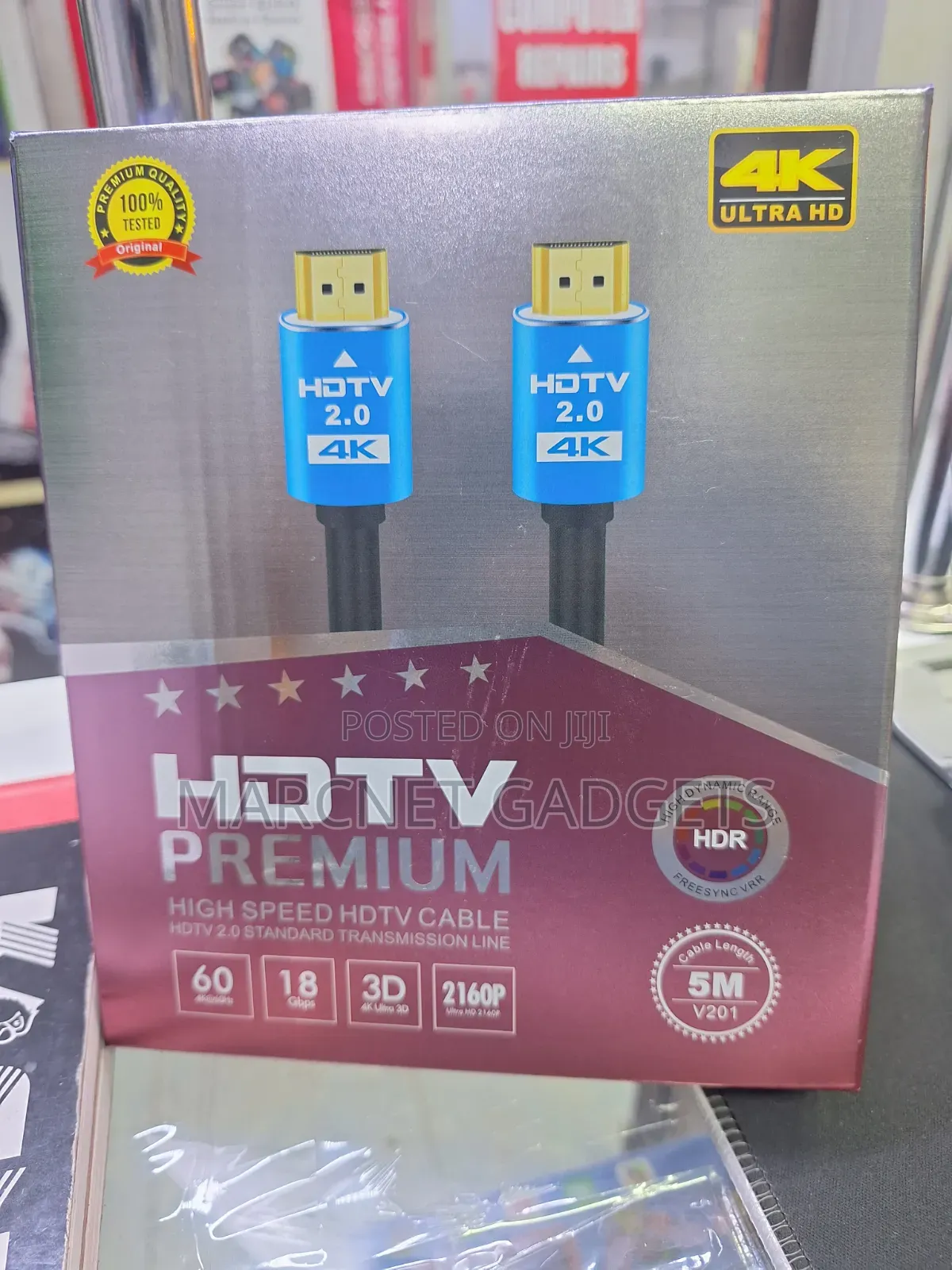 Premium Hdmi Cable 5 Meters 60hz 18gbps 3d 2.0 Version