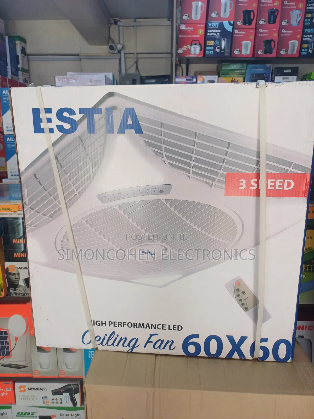 Estia Louvre Ceiling Fan With Remote