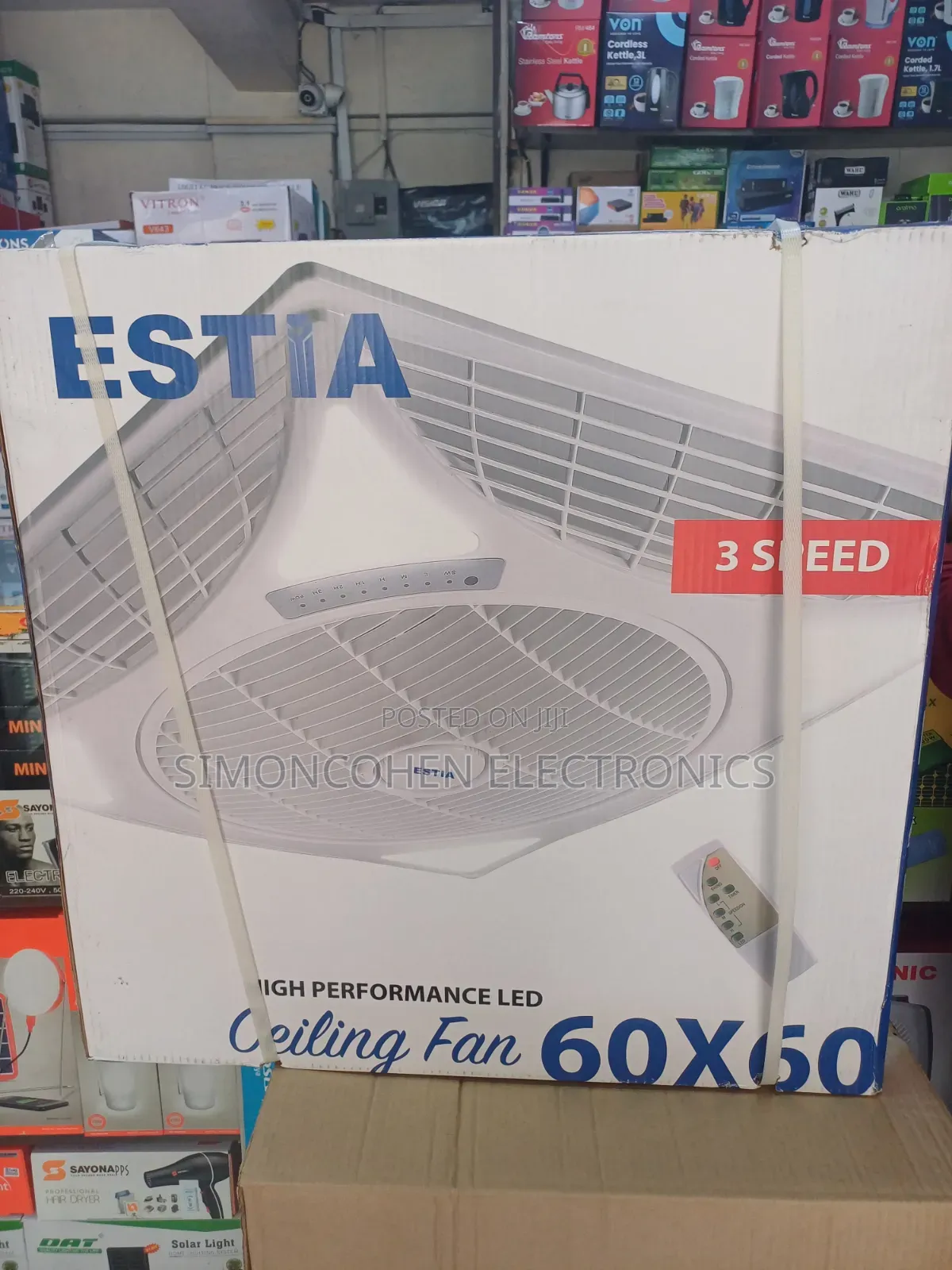 Estia Louvre Ceiling Fan With Remote