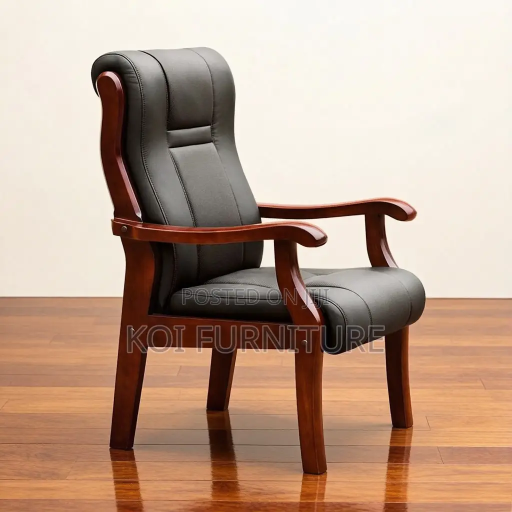 Office Chairs; Synthetic Leather Mahogany Conference Room Chairs