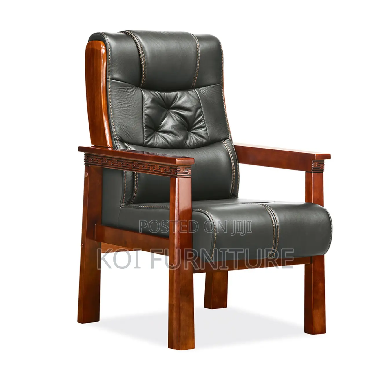 Office Chairs; Synthetic Leather Mahogany Conference Room Chairs