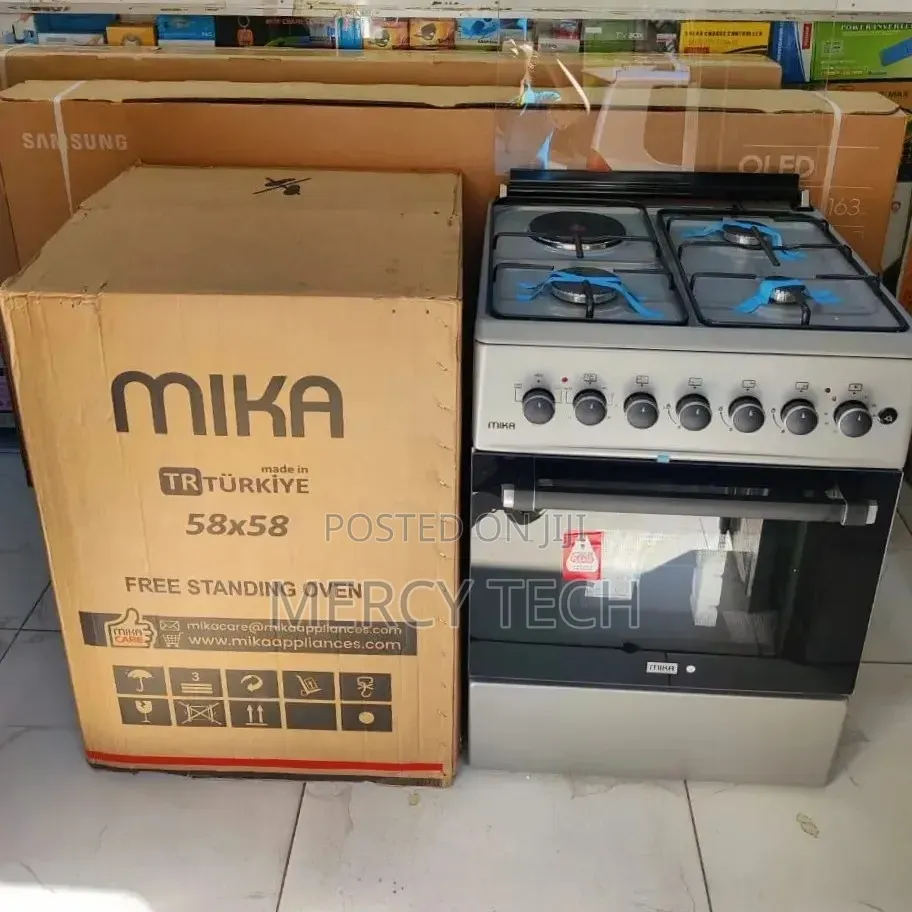 Mika Standing Cooker 3 Gas + 1 Electric 58x58cm