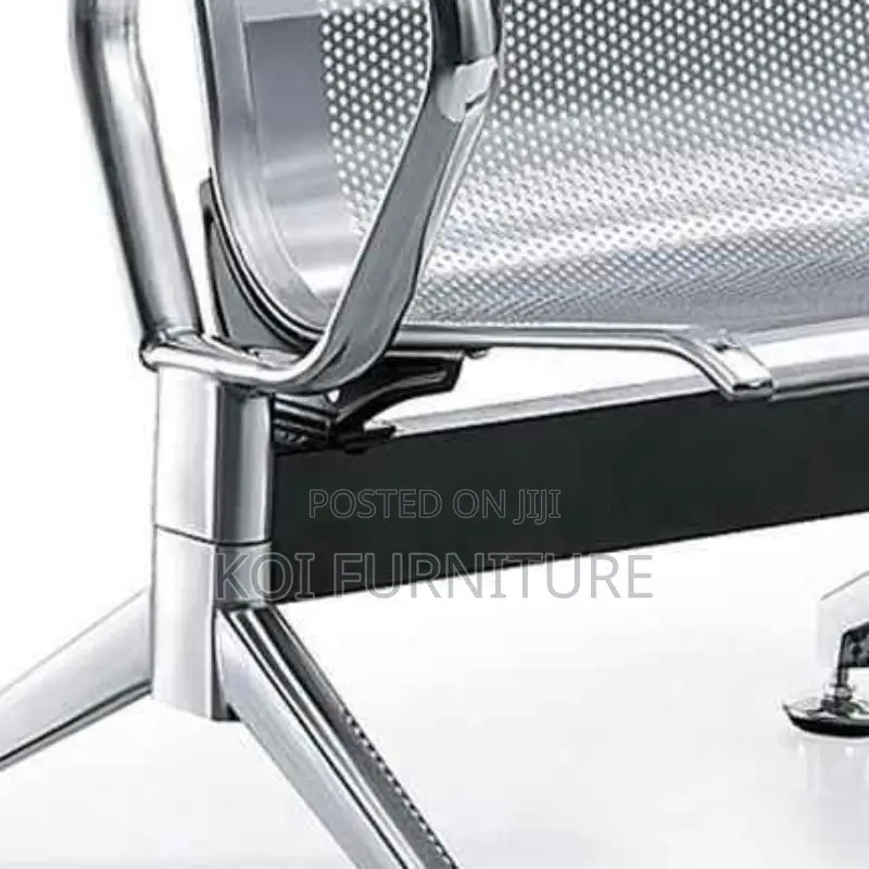 Office Benches; Three Seaters Silver Stainless Steel Benches