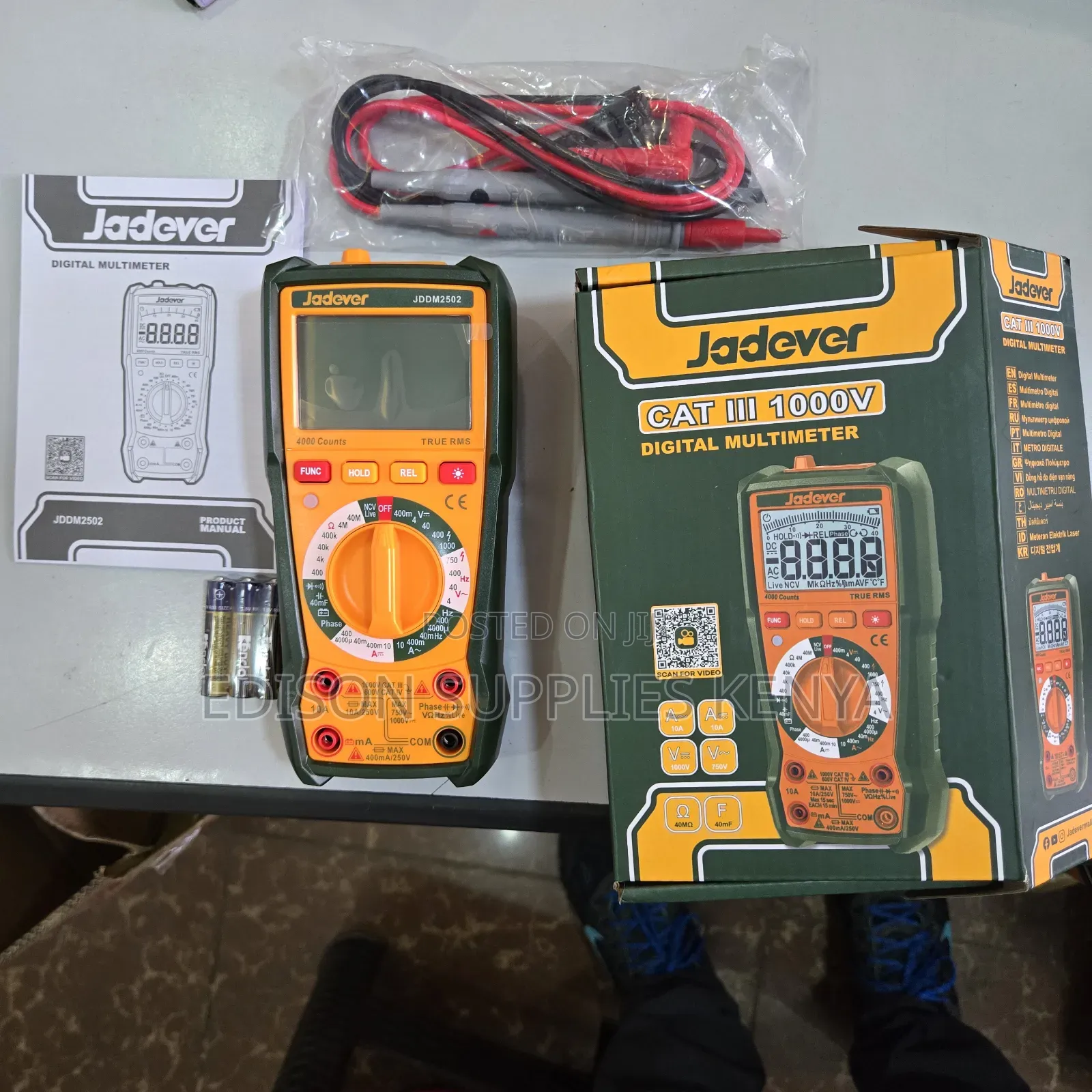 1000v Digital Multimeter Jadever 1000 Volts 4000 Counts Heavy Duty