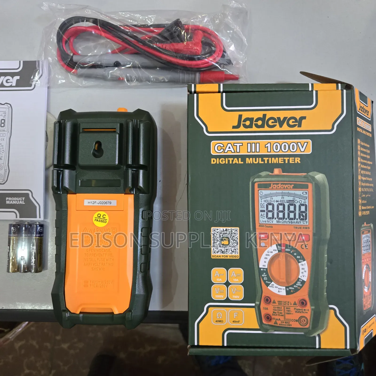 1000v Digital Multimeter Jadever 1000 Volts 4000 Counts Heavy Duty
