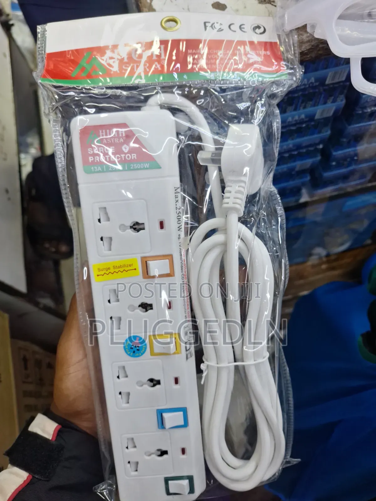 4 -Way Power Surge Protector Extension Socket.
