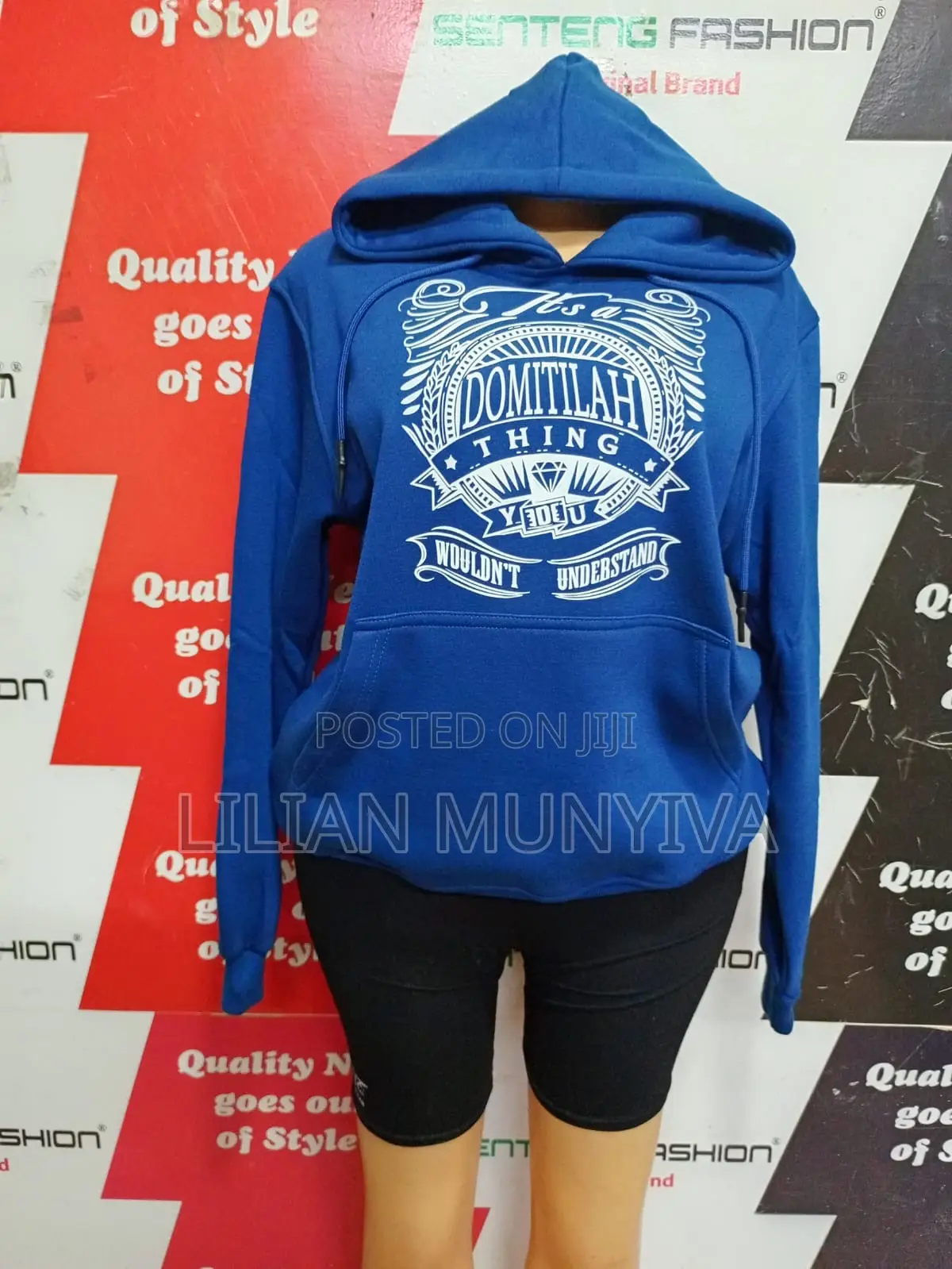 Branded Prusian Blue Hoodie