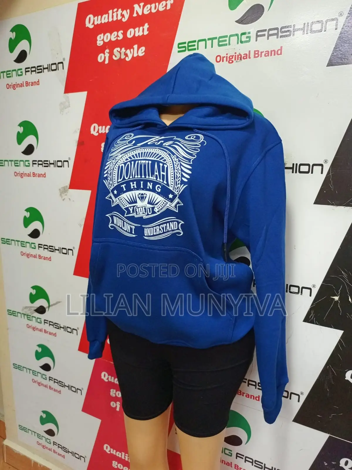 Branded Prusian Blue Hoodie