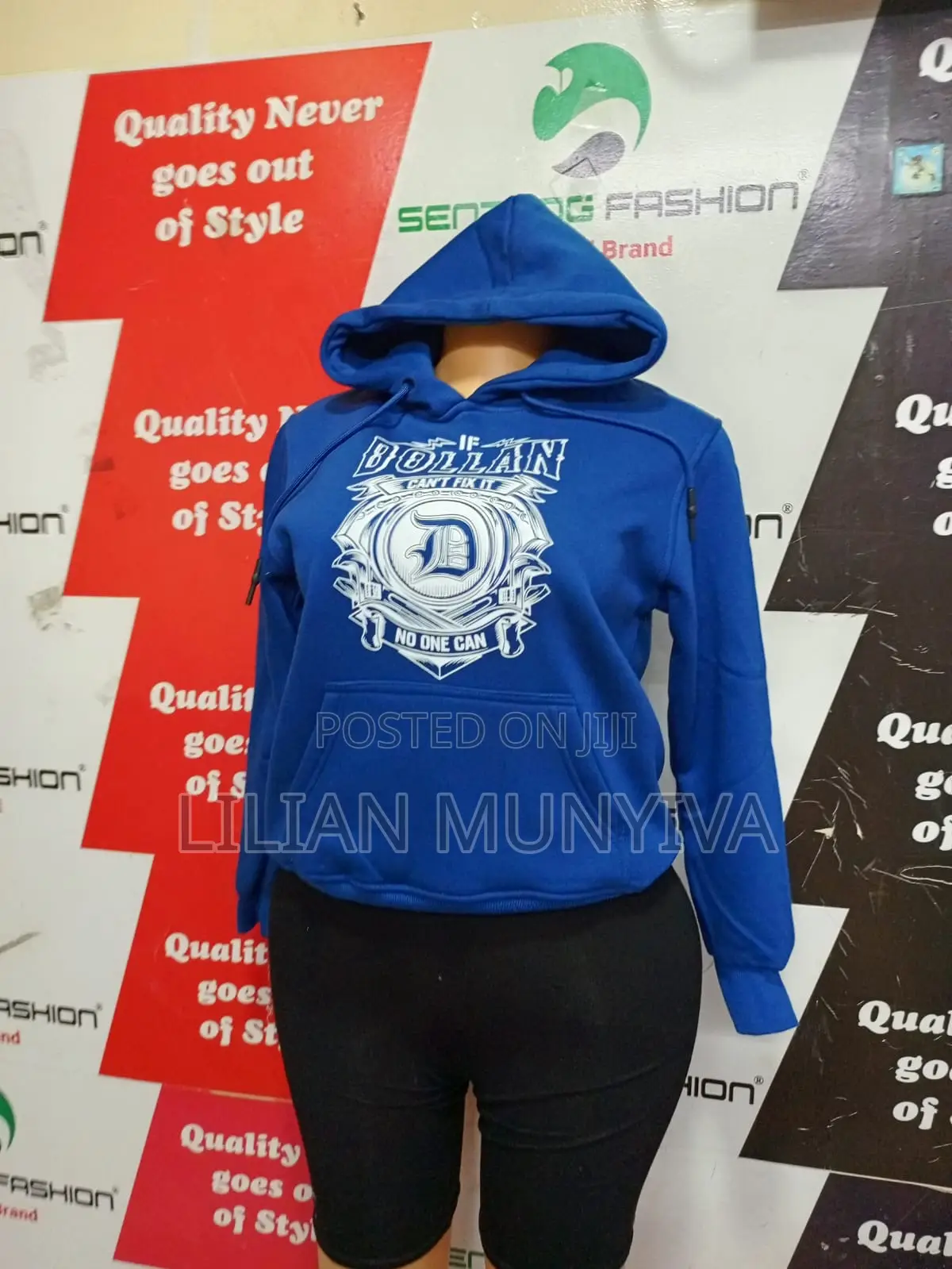 Branded Prusian Blue Hoodie