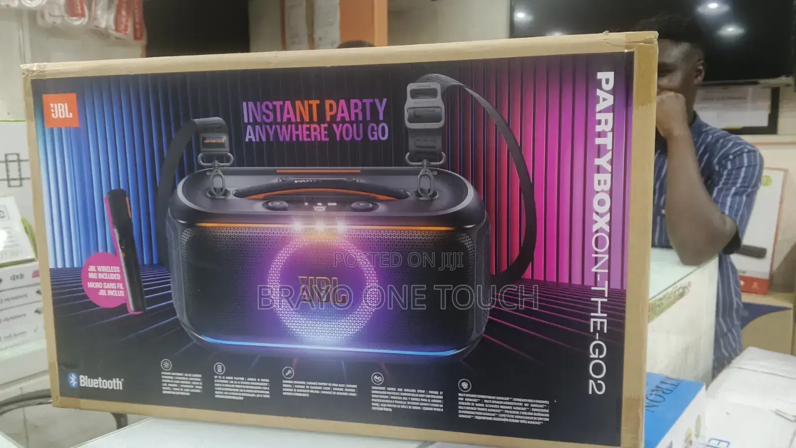 JBL Partybox on-the-Go 2 (With 2 Mics)